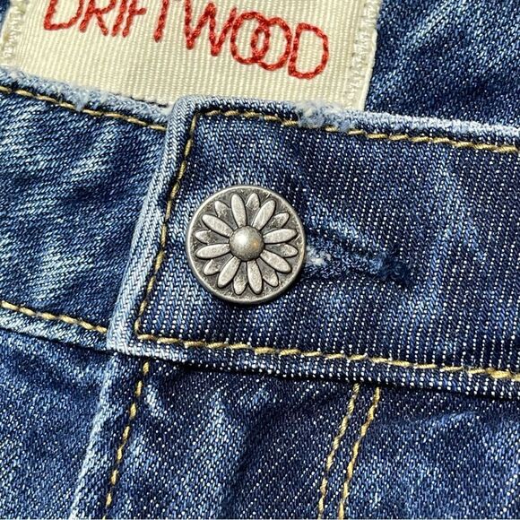 Driftwood Jeans Women's 26 Blue Skinny Mid-rise Medium Wash Denim Distressed - Picture 11 of 14